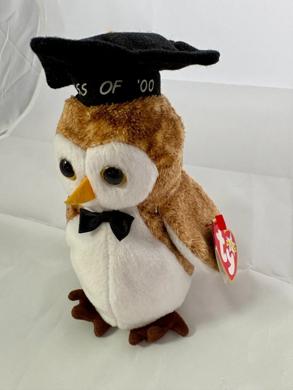 Ty Beanie Baby Wisest Owl Class of 2000 Graduation Plush w/ Tags